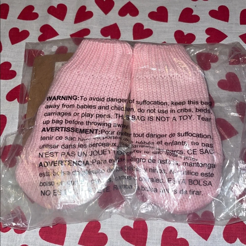 4/$10🌻🌻Zoocchini Pink Bunny Baby Mittens (6-12)(nwt)